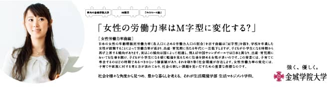 『女性の労働力率は M字型に変化する？』