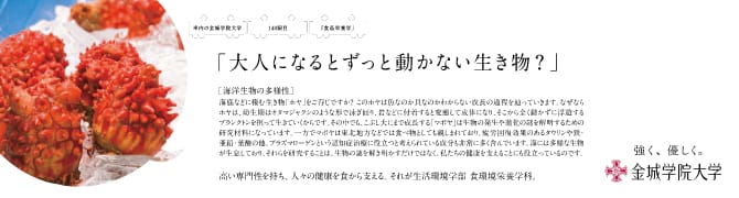 『大人になるとずっと動かない生き物？』